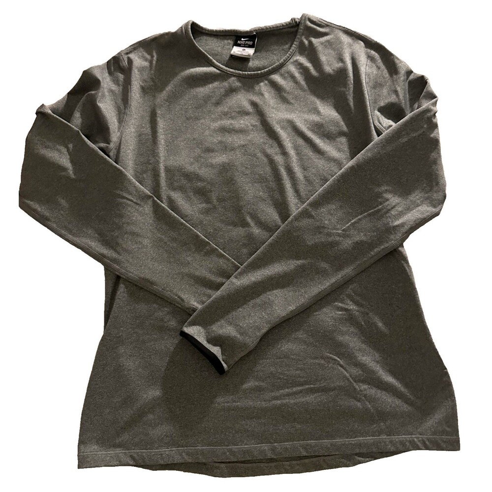 Nike Pro Dri-Fit Long-Sleeve Flannel Shirt Grey XL